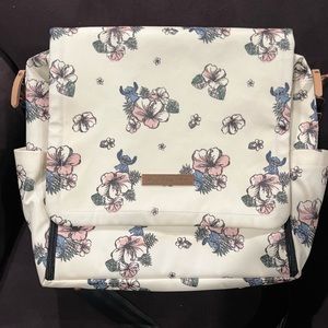 EUC Petunia Pickle Bottom Disney Hawaiian Stitch Boxy Backpack Diaper Bag